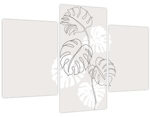 Tablou - Linia de artă monstera N⁰3 (90x60 cm)