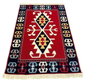 Covor tesut traditional, 80x150 cm, anatolian rosu