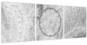 Tablou - Iarbă de pampas N⁰1 (cu ceas) (90x30 cm)