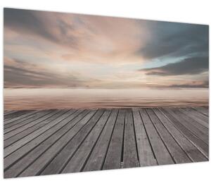 Tablou - Pier la apus de soare (90x60 cm)