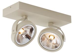 Spotlight modern plafon bej G9 rotund cu rotire si inclinare 2 lumini - Go