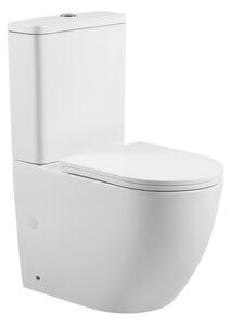 Erga Torre, Vas combinat WC 620x385x835 mm, Tornado 2.0 + capac WC, alb lucios, ERG-V03-TORRE-TO2-WH