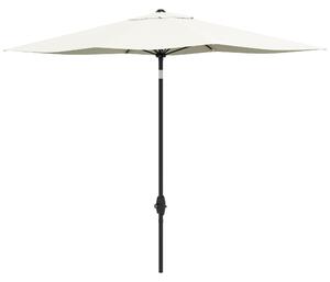 Outsunny Umbrelă Dreptunghiulară pentru Grădină, Protecție UV 50+, Deschidere cu Manivelă, Inclinare Ajustabilă, 200x300cm, Bej | Aosom Romania