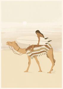 Ilustrație Moroccan surfing, Andi Bell Art