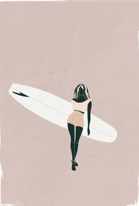 Ilustrație Pastel colour fashion surf illustration, LucidSurf