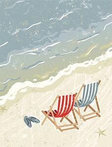 Ilustrație Deck Chairs on the Beach, MHJ