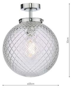 Där Lighting WAY0150 - Plafonieră pentru baie WAYNE 1xE27/40W/230V crom