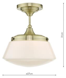 Där Lighting CAD0175 -Lustră aplicată pentru baie CADEN 1xE27/60W/230V IP44 alamă