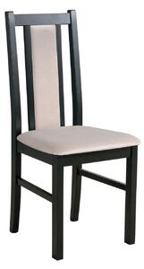 Scaun BOS 14, bej/negru, stofa clasica/lemn de fag, 43x40x94 cm