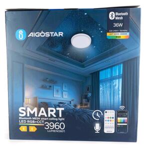 Plafonieră LED RGBW dimabilă Aigostar MESH LED/36W/230V + telecomandă