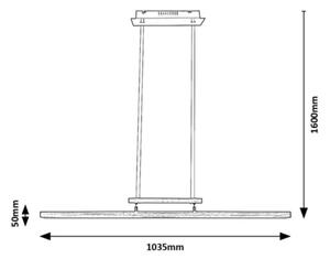 Lustră LED dimabilă pe cablu Rabalux 5280 YORDANA LED/27W/230V