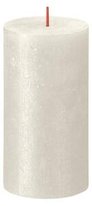 Bolsius Lumânări bloc rustice Shimmer, 4 buc., ivoar, 130x68 mm 103667647105