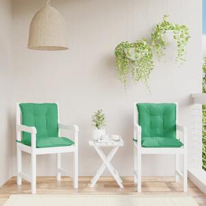 Perne scaun cu spătar mic, 2 buc., verde, 100x50x7 cm, textil