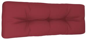 Pernă de paleți, roșu vin, 120x40x12 cm, material textil