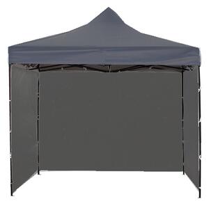 Pavilion Gradina, Pliabil, 3 x 3 m, 4 Pereti, Gri