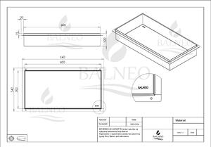 Balneo Wall-Box No Rim Inox raft de nișă 60 cm OB-IN4-NR