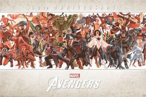 Poster Avengers - 60th Anniversary by Alex Ross, (91.5 x 61 cm)