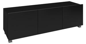 Comodă TV BRINICA 150, 150x37x43, negru/negru luciu