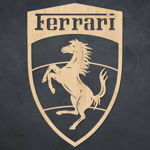 DUBLEZ | Sigla din lemn a mașinii - Logo Ferrari