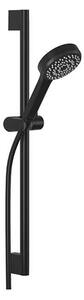 Set de duș Kludi Dive S, 3 jeturi, cu bară 60 cm, pară de duș și furtun 160 cm, negru mat