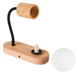 Brilagi - Lampă de perete MODERN WOOD, 1xG9/5W/230V + 1xGU10/8W, lemn