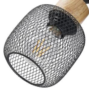 Brilagi - Plafonieră cu spoturi BASKLITE 4xE27/15W/230V lemn/negru