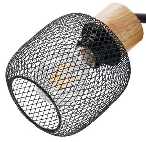 Brilagi - Lampă de podea BASKLITE 3xE27/15W/230V lemn/negru