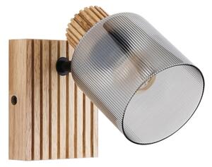 Brilagi - Aplică de perete cu spot HYGGE 1xE14/15W/230V, lemn/fumuriu