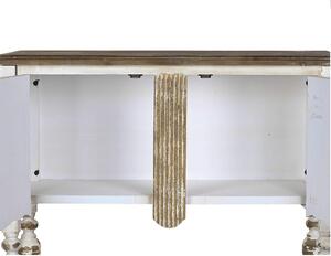 Consola Grit din lemn antichizat alb 106.5x41x99.5 cm