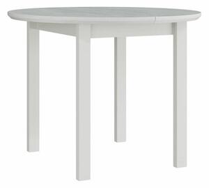 Masă Victorville 107Alb, 8cm, ExtensieExtensie, Furnir din lemn natural, Lemn