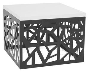 Măsuță de cafea Germantown 102Negru mat, Alb lucios, 5x6x6cm, PAL laminat, Unghiular