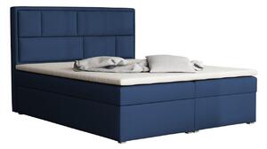 Pat boxspring Pomona 115Boxspring, Dublu, Albastru, 140x200, Tapiterie, Somiera patSomiera pat, 14x22x12cm