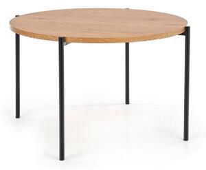 Masă Houston 728Negru, Stejar auriu, 8cm, MDF, Metal