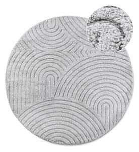 Covor gri deschis rotund ø 160 cm Panglao New York Light Grey – Elle Decoration