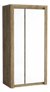 Dulap Etrmona 100Ribbeck stejar, Alb lucios, 20x10x6cm, Uși dulapUși dulap: Cu balamale