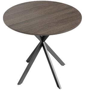 HOMCOM Masă Da Dining Rotund Stil Industrial Con Picioare în X Ø80x75 cm | Aosom Romania