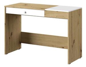 Birou Almira 109Cu ușă, Cu sertare, 8x12x5cm, Stejar artizan, Alb