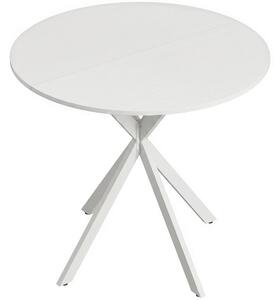 HOMCOM Masă Da Dining Rotund Stil Industrial Con Picioare în X Ø80x75 cm | Aosom Romania