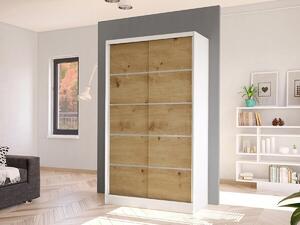 Dulap Closico Fractor IVAlb, Stejar artizan, 20x10x6cm, Uși dulapUși dulap: Glisante