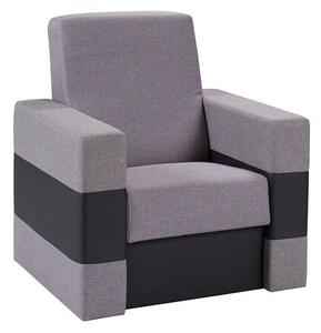 Fotoliu Providence 170Gri deschis, 9x8x8cm, Piele ecologică + Tapiterie, PicioarePicioare: Plastic