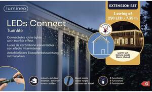 Ghirlandă luminoasă 250 LED-uri pentru exterior și interior Lumineo 7,35 m alb cald