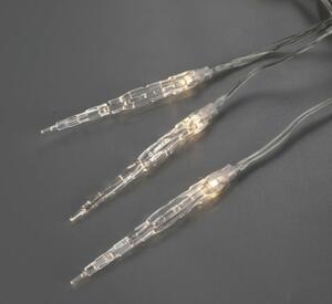 Ghirlandă luminoasă țurțuri 40 LED-uri pentru exterior si interior Lafiora 3,9 m alb cald