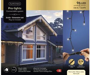 Ghirlandă luminoasă 96 LED-uri pentru exterior și interior Lumineo 0,36 m alb cald