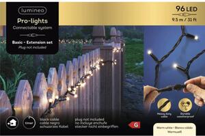 Ghirlandă luminoasă 96 LED-uri pentru exterior și interior Lumineo 0,95 m alb cald