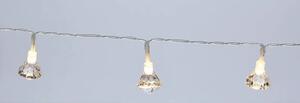 Ghirlandă luminoasă cu 10 LED-uri diamante alb cald