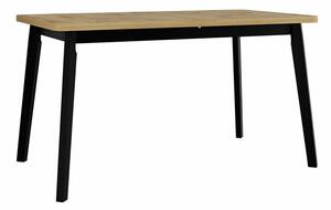 Masă Victorville 130Stejar artizan, Negru, 8x8x14cm, ExtensieExtensie, PAL laminat, Lemn