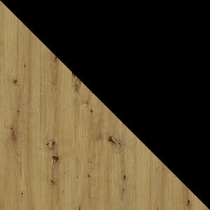 Masă Victorville 130Stejar artizan, Negru, 8x8x14cm, ExtensieExtensie, PAL laminat, Lemn