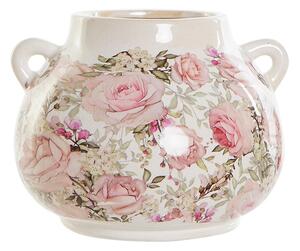 Vaza Pink Roses din ceramica delicata 20x16 cm