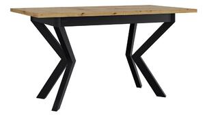 Masă Victorville 328Negru, Stejar artizan, 8x8x14cm, ExtensieExtensie, PAL laminat, Metal