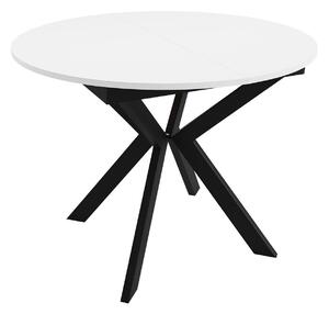 Masă Oswego 112Negru, Alb, 8cm, ExtensieExtensie, PAL laminat, Metal